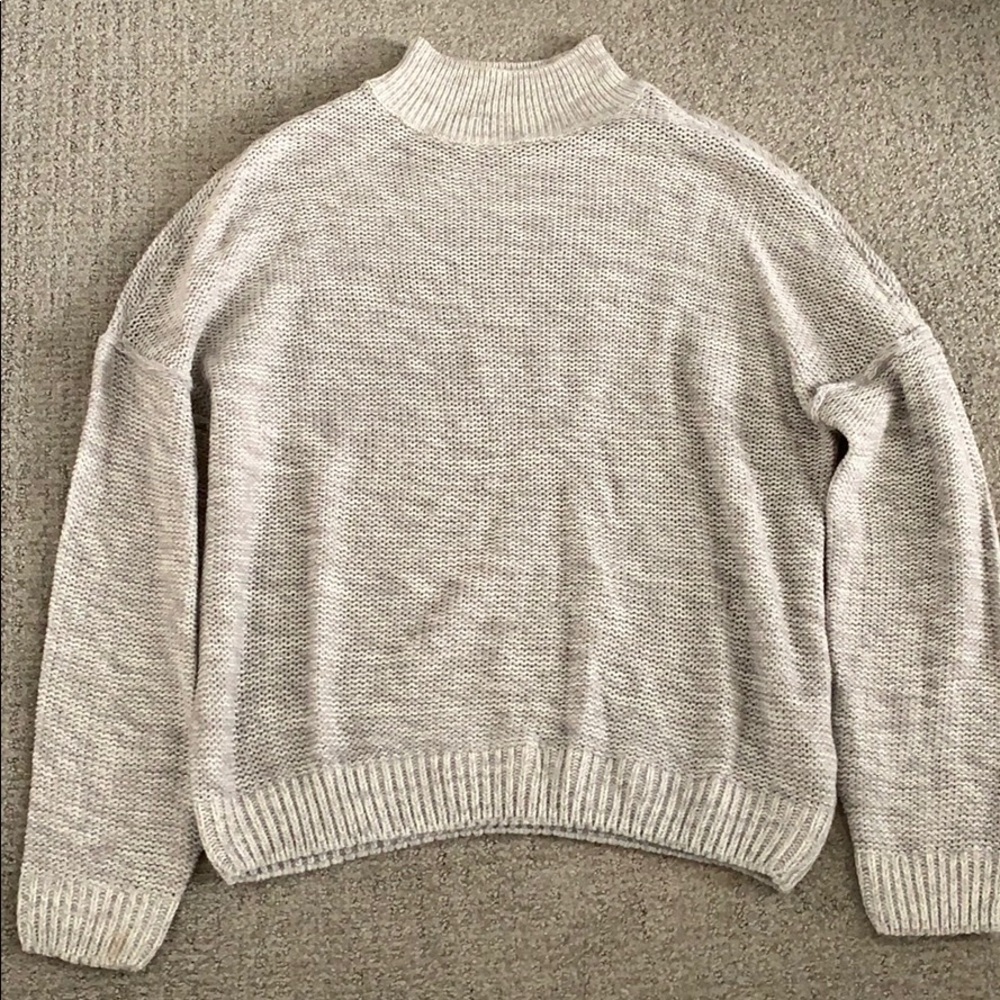 Noisy May grey mock neck sweater